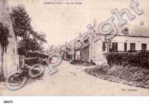 Ville de GERGNY, carte postale ancienne