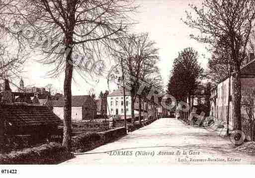 Ville de LORMES, carte postale ancienne