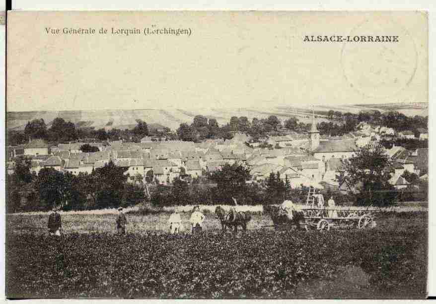 Ville de LORQUIN, carte postale ancienne