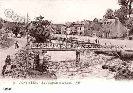 Ville de PONTAVEN, carte postale ancienne