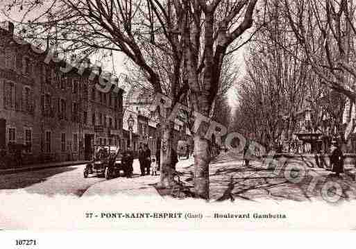 Ville de PONTSAINTESPRIT, carte postale ancienne