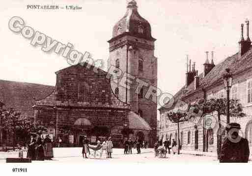 Ville de PONTARLIER, carte postale ancienne