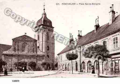 Ville de PONTARLIER, carte postale ancienne