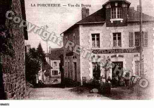 Ville de PORCHERIE(LA), carte postale ancienne