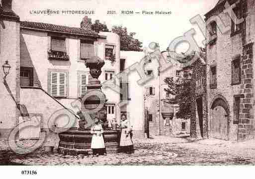 Ville de RIOM, carte postale ancienne