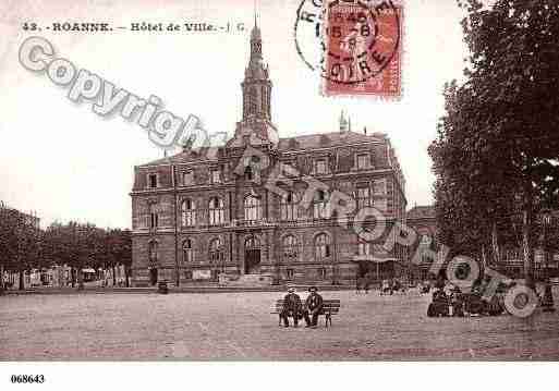 Ville de ROANNE, carte postale ancienne
