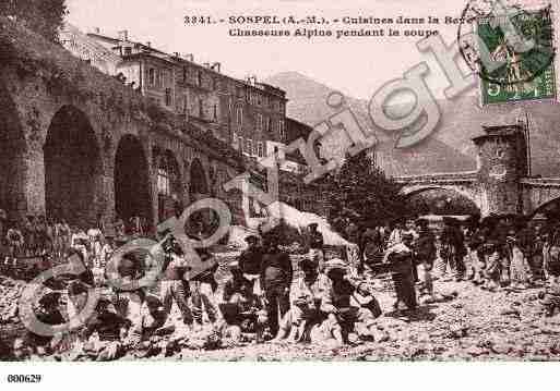 Ville de SOSPEL, carte postale ancienne