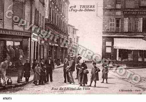 Ville de THIERS, carte postale ancienne