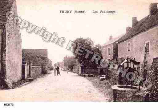 Ville de THURY, carte postale ancienne