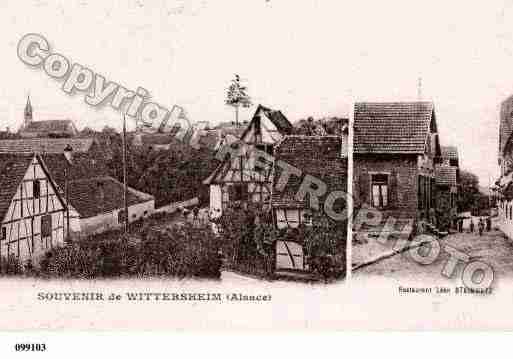 Ville de WITTERSHEIM, carte postale ancienne