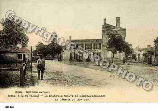 Ville de ARCINS, carte postale ancienne