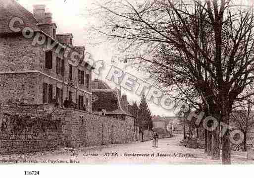 Ville de AYEN, carte postale ancienne