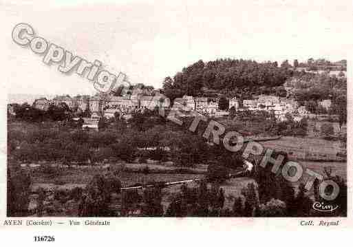 Ville de AYEN, carte postale ancienne