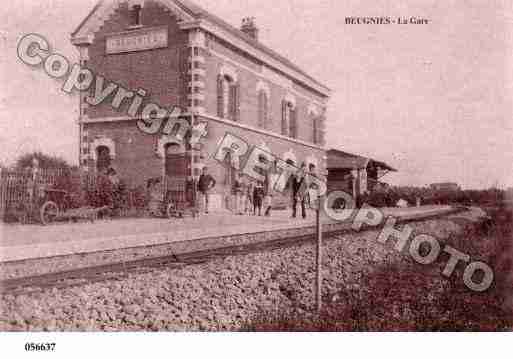 Ville de BEUGNIES, carte postale ancienne