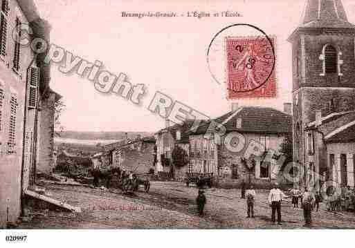 Ville de BEZANGELAGRANDE, carte postale ancienne