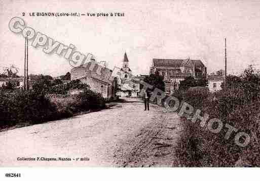 Ville de BIGNON(LE), carte postale ancienne
