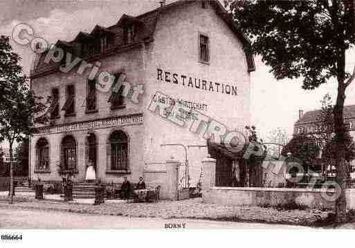 Ville de BORNY, carte postale ancienne