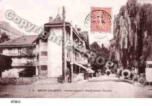 Ville de BRIDESLESBAINS, carte postale ancienne