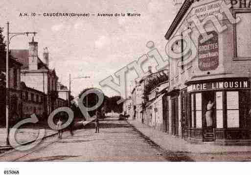 Ville de CAUDERAN, carte postale ancienne