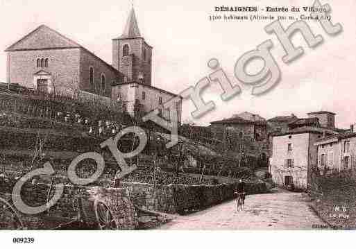 Ville de DESAIGNES, carte postale ancienne