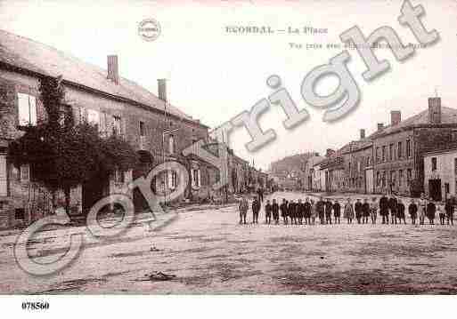 Ville de ECORDAL, carte postale ancienne