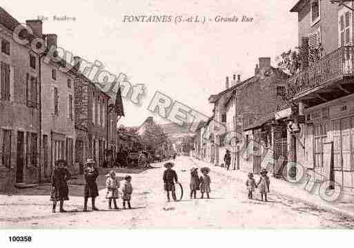 Ville de FONTAINES, carte postale ancienne