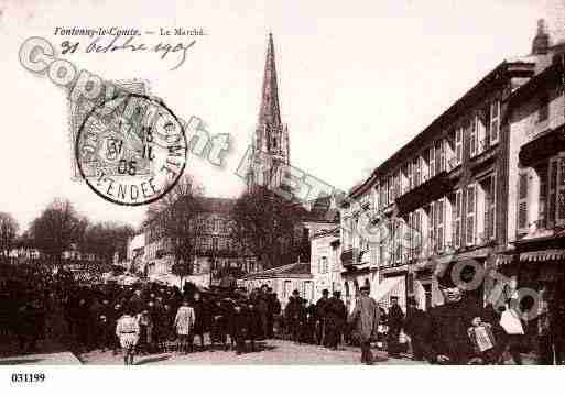 Ville de FONTENAYLECOMTE, carte postale ancienne