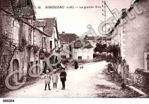 Ville de GIGOUZAC, carte postale ancienne Ville de GIGOUZAC, carte postale ancienne