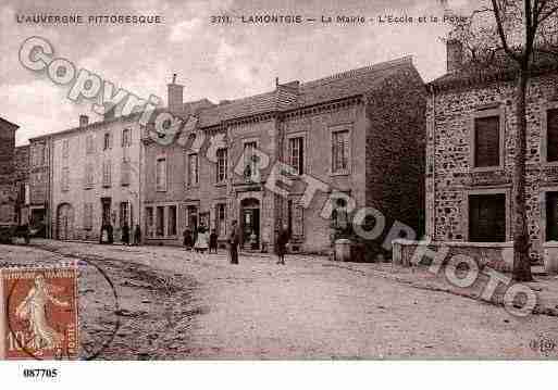 Ville de LAMONTGIE, carte postale ancienne