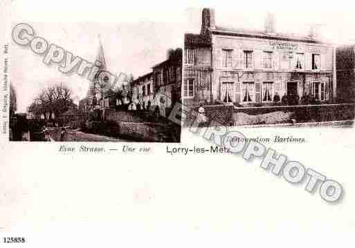 Ville de LORRYLESMETZ, carte postale ancienne