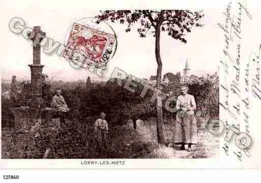 Ville de LORRYLESMETZ, carte postale ancienne