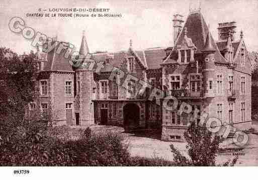 Ville de LOUVIGNEDUDESERT, carte postale ancienne