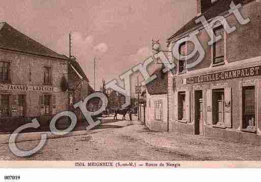 Ville de MEIGNEUX, carte postale ancienne