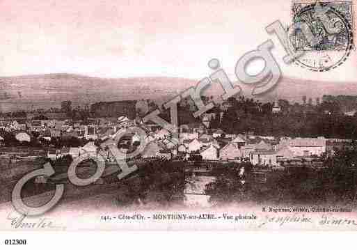 Ville de MONTIGNYSURAUBE, carte postale ancienne