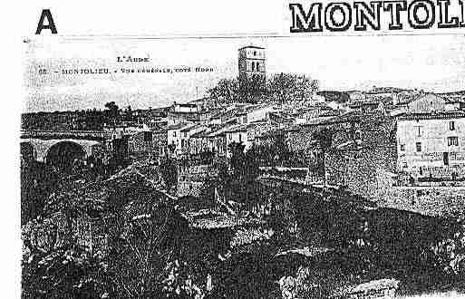 Ville de MONTOLIEU, carte postale ancienne