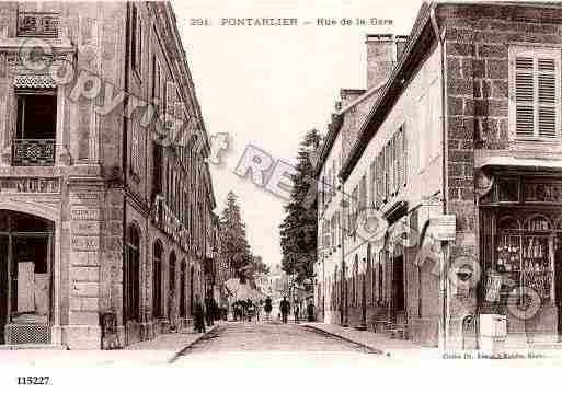 Ville de PONTARLIER, carte postale ancienne