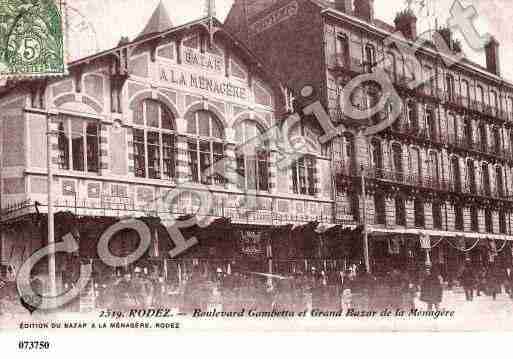 Ville de RODEZ, carte postale ancienne