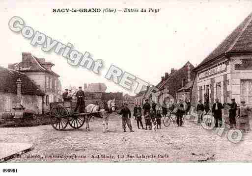 Ville de SACYLEGRAND, carte postale ancienne