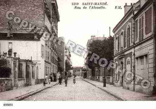 Ville de SAINTMANDE, carte postale ancienne