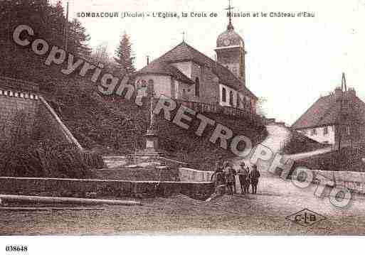 Ville de SOMBACOUR, carte postale ancienne