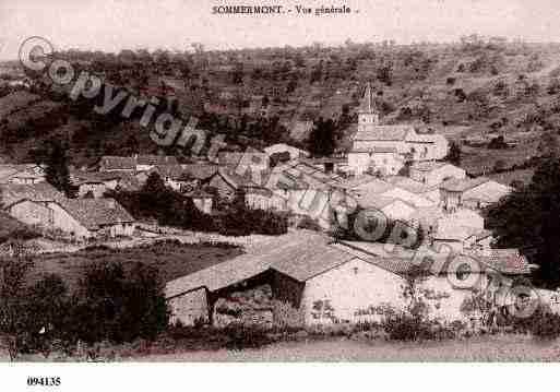 Ville de SOMMERMONT, carte postale ancienne