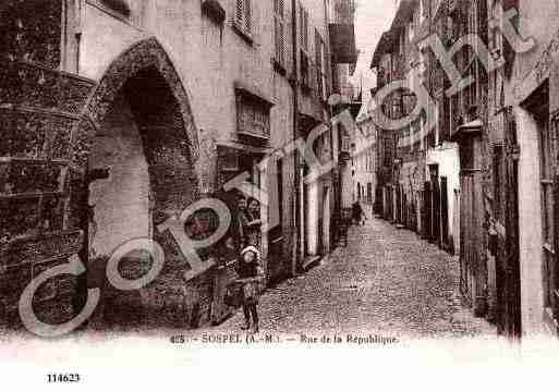 Ville de SOSPEL, carte postale ancienne