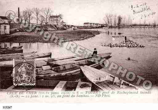 Ville de TOURS, carte postale ancienne