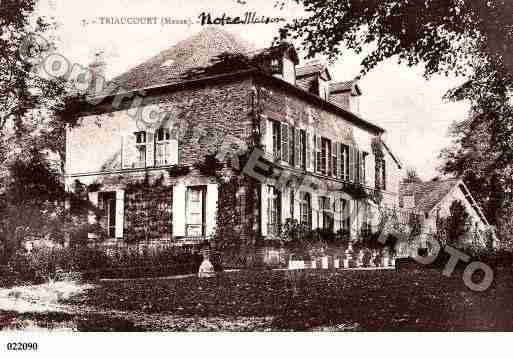 Ville de TRIAUCOURT, carte postale ancienne
