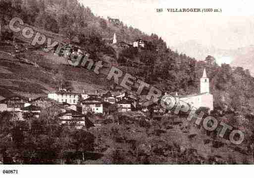 Ville de VILLAROGER, carte postale ancienne