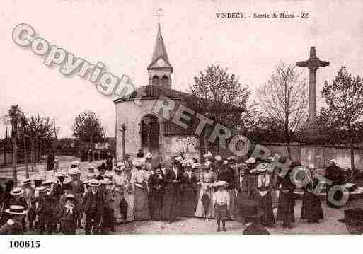 Ville de VINDECY, carte postale ancienne