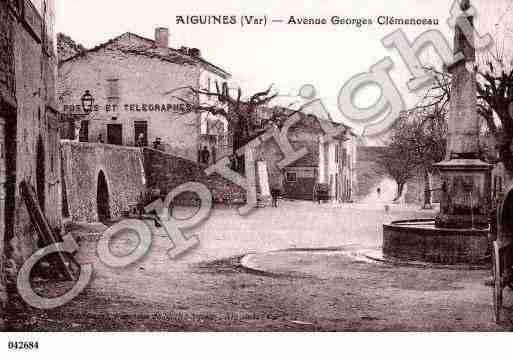 Ville de AIGUINES, carte postale ancienne