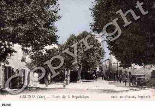 Ville de AIGUINES, carte postale ancienne