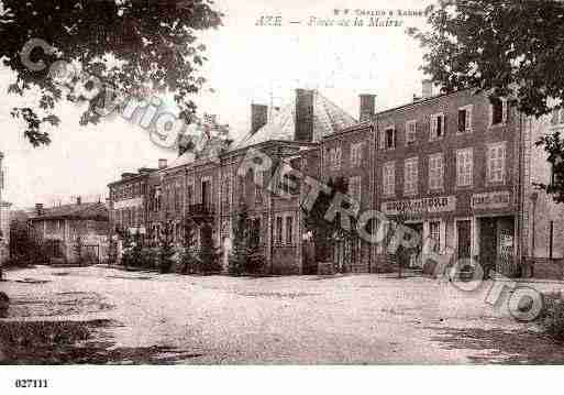 Ville de AZE, carte postale ancienne