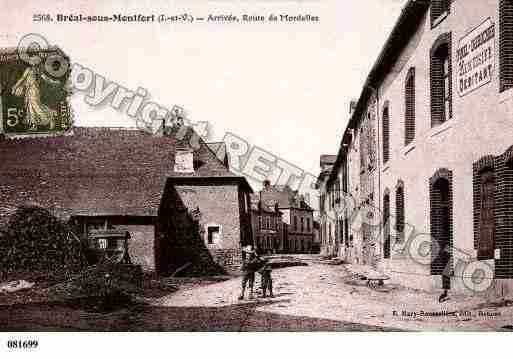 Ville de BREALSOUSMONTFORT, carte postale ancienne